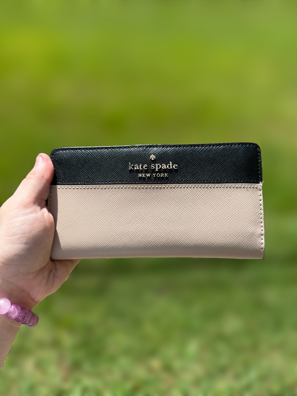 kate spade Staci Colorblock Large Slim Bifold Wallet